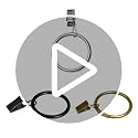40 Pcs 1-Inch Antique Brass Curtain Rings with Clips for Drapery