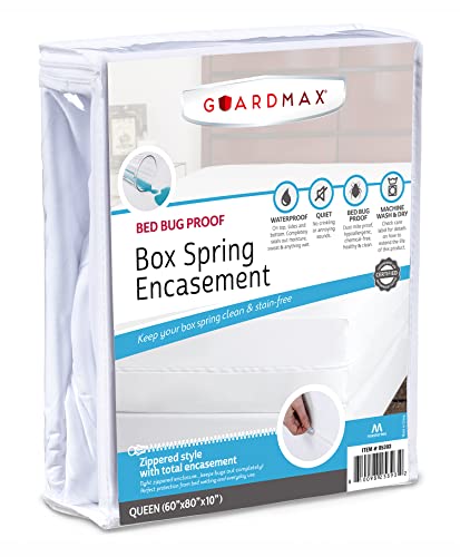 Waterproof Box Spring Cover - Queen Size Bed Bug Proof Encasement