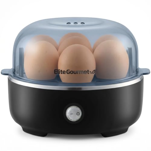 Electric 7-Egg Cooker & Boiler with Auto Shut-Off - BPA-Free, Black