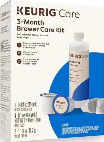 3-Month Coffee Maker Maintenance Kit - Descaler, Filters & Rinse Pods
