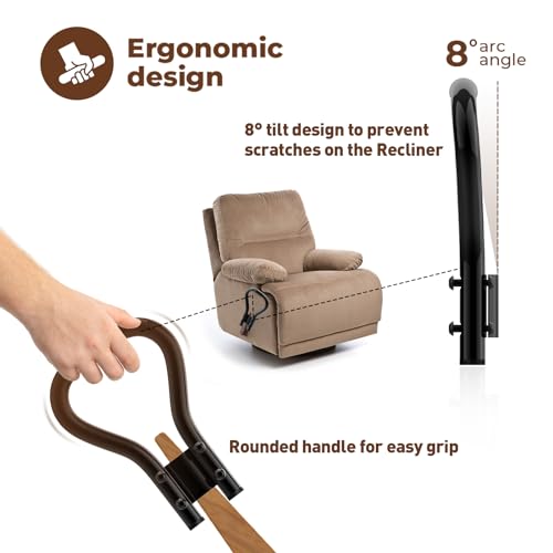 Metal Recliner Handle Extender - Ergonomic Lever Extension for Easy Lifting