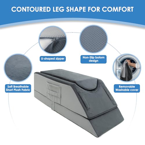 Adjustable Leg Elevation Pillow for Surgery Recovery - 4 Heights