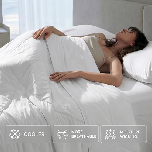 Cooling Comforter Blanket - Breathable Lightweight Summer Bedding, King Size