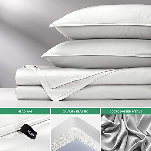 Pure Bamboo King Bed Sheet Set - 100% Organic Viscose, Cooling & Soft White