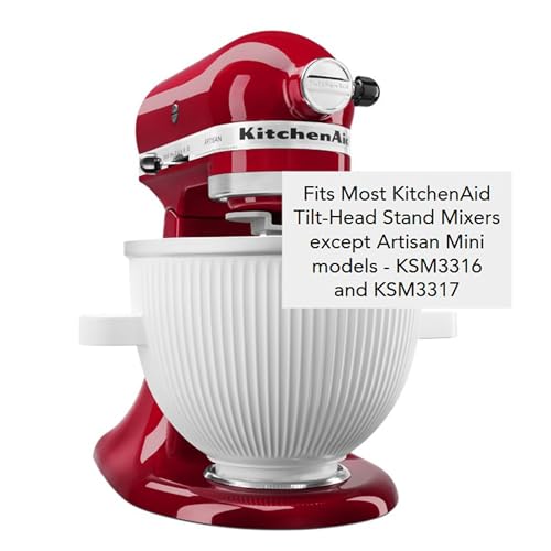 2-Quart Ice Cream Maker Stand Mixer Attachment with Dasher - KSMICM