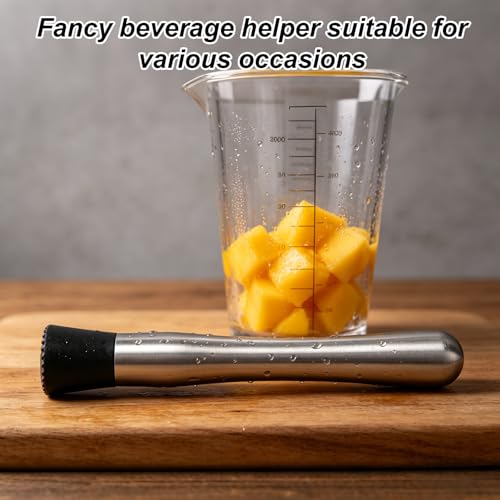 Stainless Steel Cocktail Bar Tool Set with Muddler, Spoon & Jigger