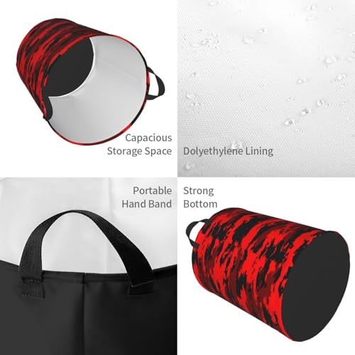 Collapsible Camouflage Laundry Hamper - Waterproof Storage Basket 38L