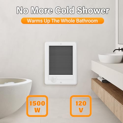 Electric Wall Heater With Thermostat 1500W 120V