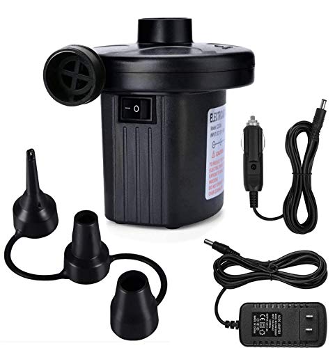 Portable Electric Air Pump for Inflatables - Quick AC/DC Inflator Deflator