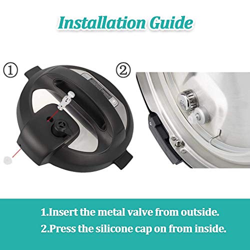 Pressure Cooker Float Valve and Silicone Sealer Cap Set - 2 Pack