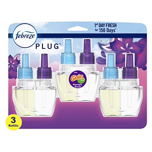 Plug-In Scented Oil Air Freshener Refills - Moonlight Breeze Scent (3 Pack)