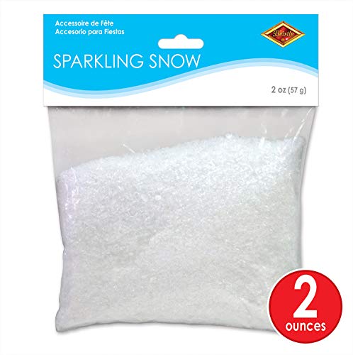 Sparkling Artificial Snow - 2 oz White Holiday Craft Decor