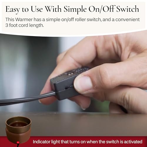 2-in-1 Candle and Wax Melt Warmer, Bronze and Walnut Finish