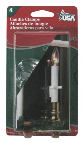 Window Candle Clamps with Suction Cups, 4-Pack - Holds Electric Candles
