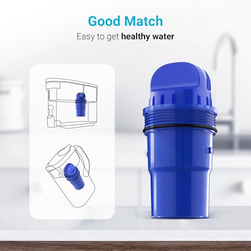 Pitcher Water Filter Replacement - NSF Certified 60-Gallon Filters (4-Pack)