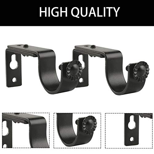 10-Piece Heavy Duty Adjustable Curtain Rod Brackets for 1-Inch Rods