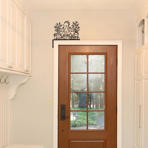 Metal Dragon Door Topper - Decorative Door Frame Corner Wall Art 9x9 Inch