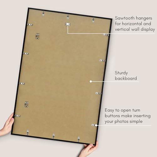 Americanflat 24x36 Black Poster Frame with Polished Plexiglass