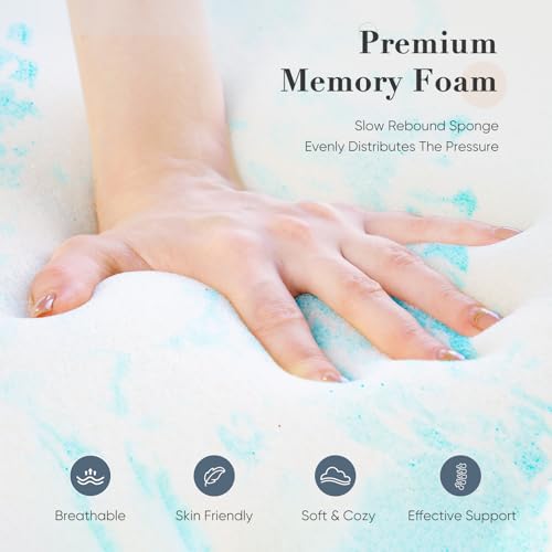 DUMOS 3-Inch Cooling Gel Memory Foam Mattress Topper - King Size