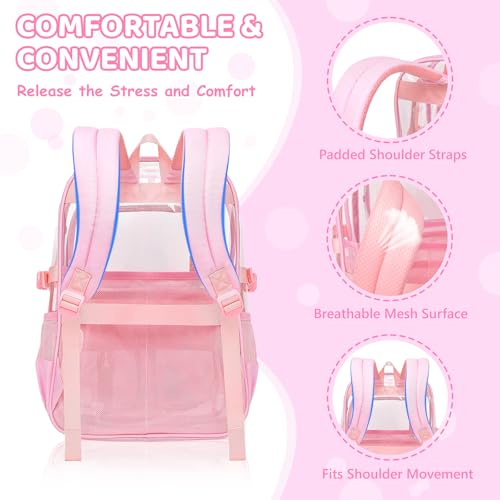 Heavy Duty Clear Backpack - Large TPU Transparent Bookbag for School & Events