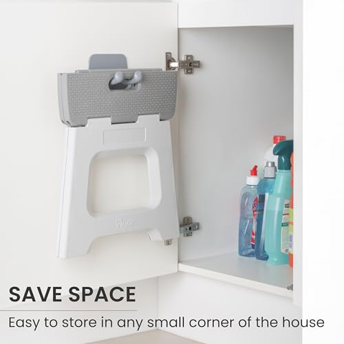 Compact Foldable Step Stool - 12.5" Non-Slip Portable Step, 330 lb Capacity
