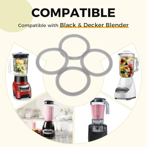 4Pcs Black Decker Blender Gasket Replacement Sealing O-Ring Set – Fits BL1900, BL3900, BL4900, and More