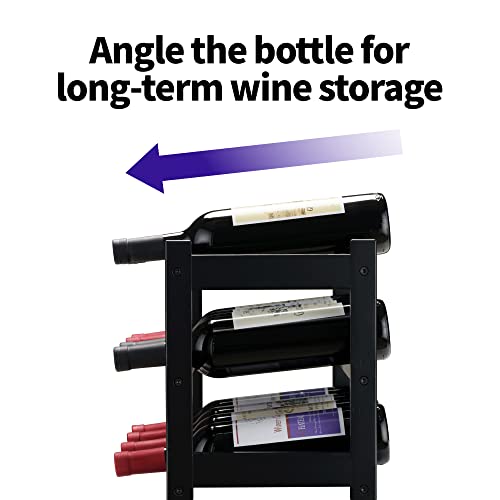 3-Tier Bamboo Wine Rack Countertop - 12-Bottle Wine Storage Organizer