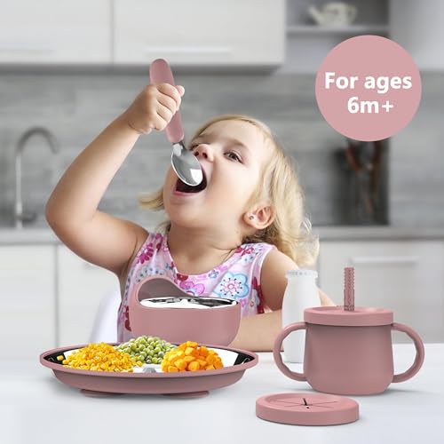 13-Piece Baby Feeding Set with Suction Plate, Bowls, Bibs, and Utensils