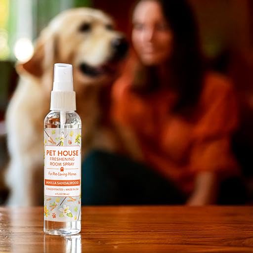Pet Odor Eliminator Room Spray - Vanilla Sandalwood, 4 oz Concentrated
