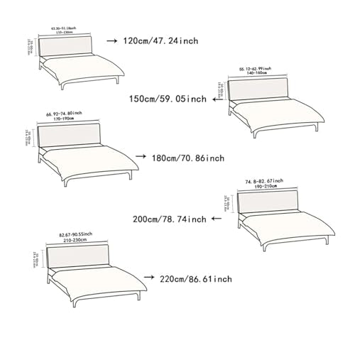 Stretch Headboard Cover for Queen & Cal King Bed - Dark Gray