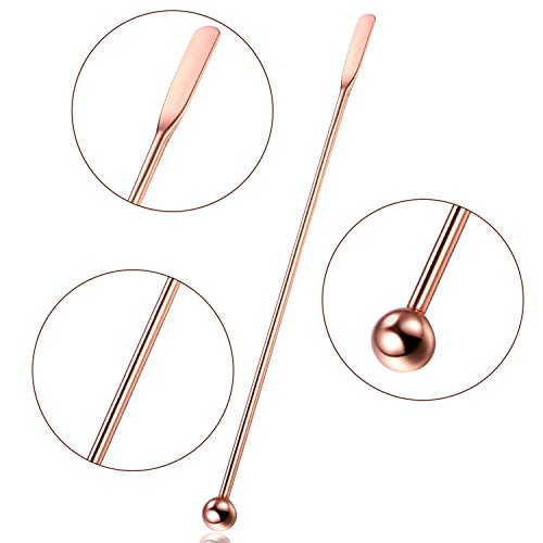 Stainless Steel Coffee Stirring Sticks - Multicolor 8-Pack, Reusable Beverage Mixers