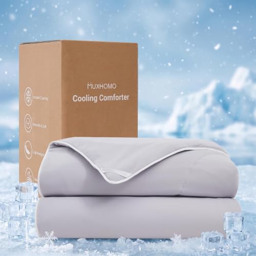 Cooling Comforter Queen Size - Lightweight Bamboo Cooling Blanket