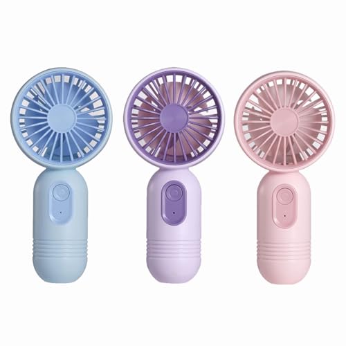 Mini Portable Handheld Fan 3 Pack USB Rechargeable Battery Operated Small
