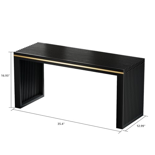 35-Inch Bamboo Dining Bench, Farmhouse Entryway Seating, 450lb Capacity