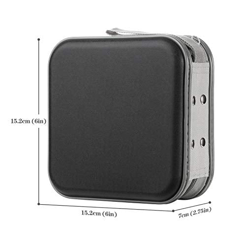 48 Capacity CD DVD Storage Case, Portable Disc Organizer with Hand Strap