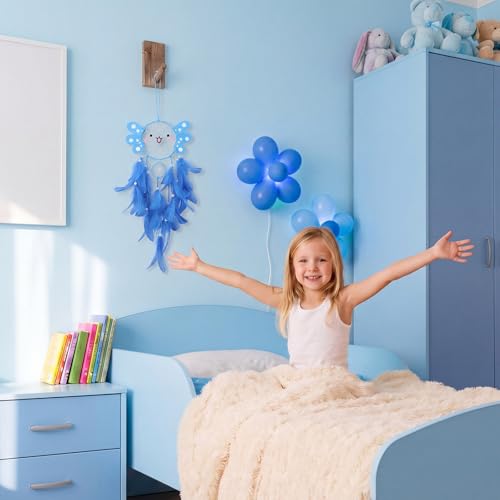 Blue Axolotl Dreamcatcher Wall Hanging Decor for Bedroom