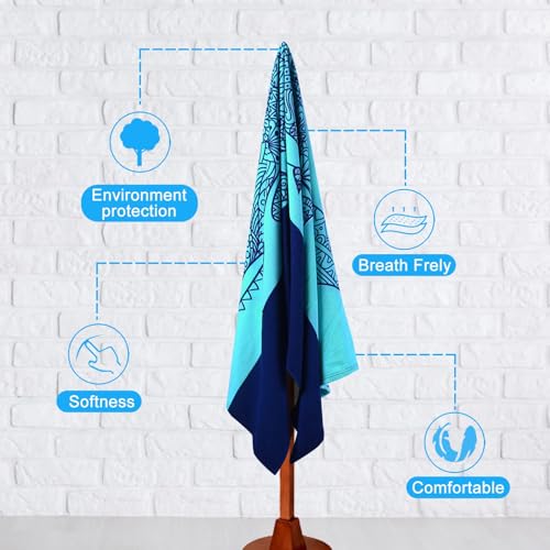 Oversized Beach Towel Set, 36 x 72 Inch Soft Microfiber Pool Towels (2 Pack)