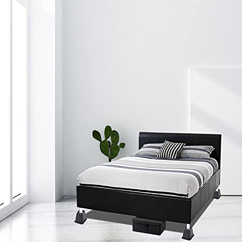 3-Inch Heavy-Duty Square Furniture Risers for Beds, Couches & Desks, Set of 4