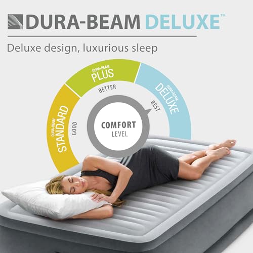 Intex Dura-Beam Deluxe 18" Twin Air Mattress with Built-in Pump