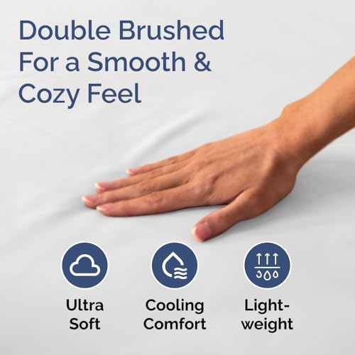 CGK Unlimited Queen Fitted Sheet - Deep Pocket Microfiber Bottom Sheet, White