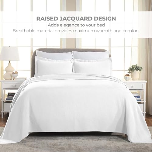 Superior Paisley 100% Cotton Bedspread Quilt Set - Matelasse Coverlet