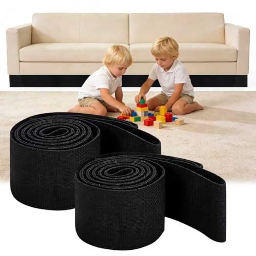 Under Couch Toy Blocker Gap Guard for Sofa and Bed, 2-Pack Adjustable Barrier