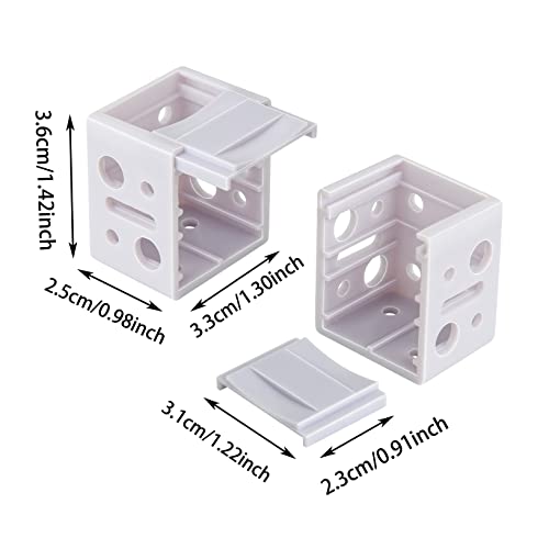 12 Pack 1-Inch Window Blind Headrail Mounting Brackets, White Plastic