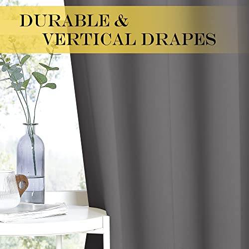 Grey Blackout Patio Door Curtain Panel - Thermal Insulated Grommet (100" x 84")