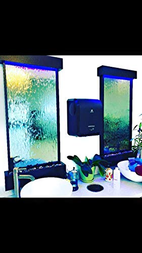 46-Inch Vertical Wall-Mounted Indoor Water Fountain with Color Lights