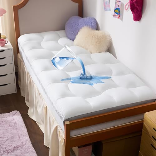 Twin XL Mattress Topper - Waterproof Pillow Top Bed Pad