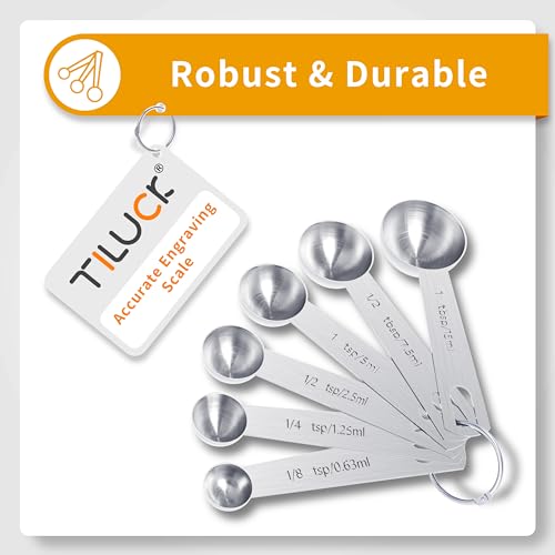 Stainless Steel Measuring Cups and Spoons Set - 10 Piece Nesting Set for Baking