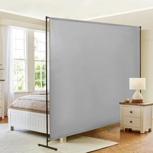 71x71-Inch Adjustable Fabric Room Divider, Portable Privacy Screen Wall