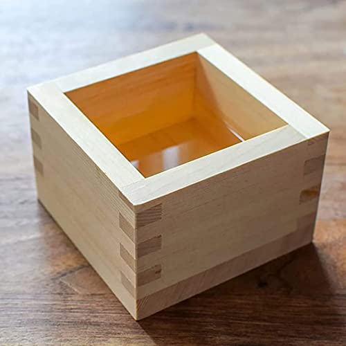 TIKUSAN Japanese Hinoki Wood Sake Cups Masu - 6.1 fl oz, Authentic Made in Japan