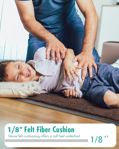 8x10 Non-Slip Felt Rug Pad for Hardwood Floors - 1/4 Inch Thick Cushioned Grip